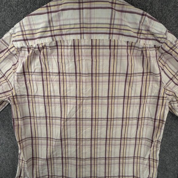 Nat Nast Men Button Up Shirt Long Sleeve American Fit XL Plaid Colorful Cotton - Picture 13 of 13